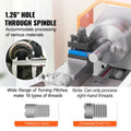 Mini Metal Lathe Machine, 180 x 400 mm, 800W Precision Benchtop Power Metal Lathe, 150-2500 RPM Continuously Variable Speed, with 3-jaw Metal Chuck Tool Box for Processing Precision Parts