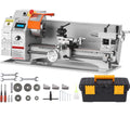 Mini Metal Lathe Machine, 180 x 400 mm, 800W Precision Benchtop Power Metal Lathe, 150-2500 RPM Continuously Variable Speed, with 3-jaw Metal Chuck Tool Box for Processing Precision Parts