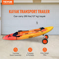 VEVOR Kayak Cart Canoe Boat Carrier 280lbs 10in Solid Tires Adjustable