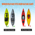 VEVOR Kayak Cart Canoe Boat Carrier 280lbs 10in Solid Tires Adjustable