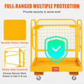 Forklift Safety Cage 544kg 92x92cm Folding Work Platform Swivel Wheels