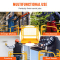 Forklift Safety Cage 544kg 92x92cm Folding Work Platform Swivel Wheels