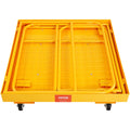Forklift Safety Cage 544kg 92x92cm Folding Work Platform Swivel Wheels