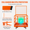 Forklift Safety Cage 43x45in 1400lbs Work Platform Wheels