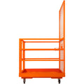 Forklift Safety Cage 43x45in 1400lbs Work Platform Wheels