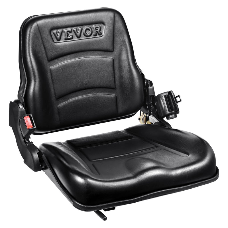 Forklift Seat Fold Down Adjustable 16-34cm Slot Tractor Loader