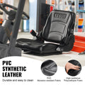 Forklift Seat Fold Down Adjustable 16-34cm Slot Tractor Loader