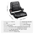 Forklift Seat Fold Down Adjustable 16-34cm Slot Tractor Loader