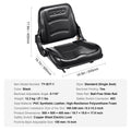 Forklift Tractor Seat Fold Down Adjustable 16-34cm Micro Switch