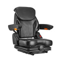 Universal Forklift Seat, Tractor Suspension Seat with Adjustable Back, Armrest, Headrest & Safety Belt, Secure Fold Down Tractor Seat with Micro Switch, Lawnmower Seat for Skid Loader Bulldozer