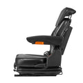 Universal Forklift Seat, Tractor Suspension Seat with Adjustable Back, Armrest, Headrest & Safety Belt, Secure Fold Down Tractor Seat with Micro Switch, Lawnmower Seat for Skid Loader Bulldozer