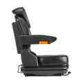 Universal Forklift Seat, Tractor Suspension Seat with Adjustable Back, Armrest, Headrest & Safety Belt, Secure Fold Down Tractor Seat with Micro Switch, Lawnmower Seat for Skid Loader Bulldozer