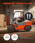 Forklift Tractor Suspension Seat Adjustable Back Armrest Headrest Belt