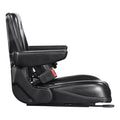 Universal Forklift Seat, Fold Down Tractor Seat with Adjustable Angle Back, Micro Switch, Seatbelt and Armrests, 16-34 cm Slot Tractor Seat for Tractor Loader Excavator