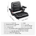 Forklift Tractor Seat Fold Down Adjustable 16-34cm Slot