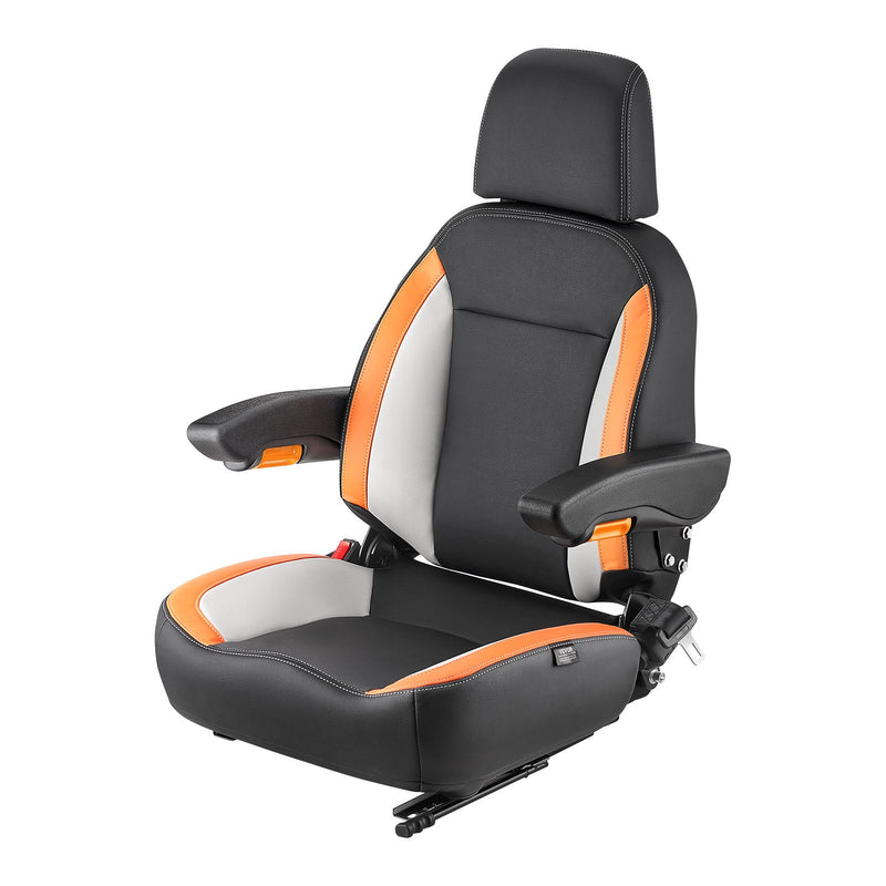 Forklift Tractor Mower Seat Adjustable Headrest Seatbelt