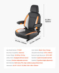 Forklift Tractor Mower Seat Adjustable Headrest Seatbelt