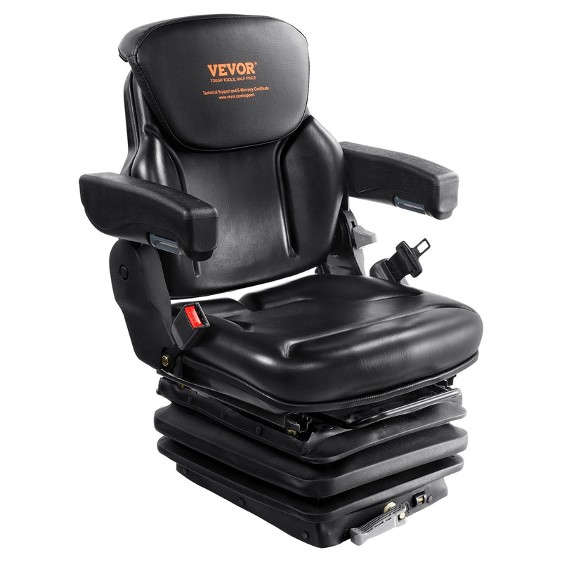 Forklift Tractor Seat Adjustable Armrests Seatbelt Universal