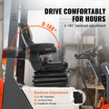 Forklift Tractor Seat Adjustable Armrests Seatbelt Universal