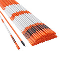 Driveway Markers 100PCS 121.5cm Orange Fiberglass Snow Stakes Reflective