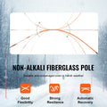 Driveway Markers 50PCS 121.5cm Orange Fiberglass Snow Stakes Reflective
