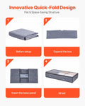 Under Bed Storage 996x500x180mm 90L Clear Lid 4 Pack Clothes Shoe Organizer