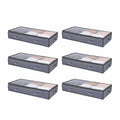 Under Bed Storage Containers 90L 6 Pack Clear Lids Low Profile