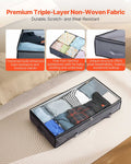 Under Bed Storage Containers 90L 6 Pack Clear Lids Low Profile
