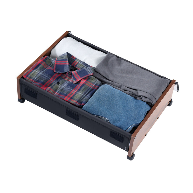 Under Bed Storage Containers 650x460x180mm Wheels 2 Pack