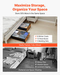 Under Bed Storage Containers 650x460x180mm Wheels 2 Pack