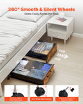Under Bed Storage Containers 650x460x180mm Wheels 2 Pack