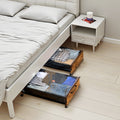 Under Bed Storage Containers 650x460x180mm Wheels 2 Pack