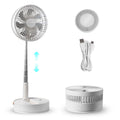 8 Inch Foldable Oscillating Standing Fan with Remote Control, 4 Speed Adjustable Portable Desk Quiet Fan, 7200mah Rechargeable USB Small Fan, Folded Rotating Floor Fan for Bedroom Office Travel
