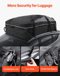 Car Roof Cargo Bag 21 Cubic Feet Waterproof with Lock Non-Slip Mat