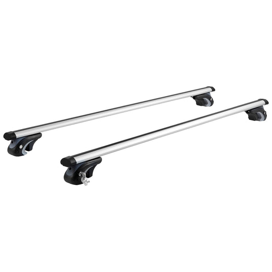 Roof Rack Cross Bars Aluminum 90kg Adjustable Locks SUV Sedan Van