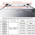 Roof Rack Cross Bars Aluminum 90kg Adjustable Locks SUV Sedan Van