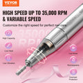 Electric Nail Drill 35000RPM Cordless Manicure Pedicure Machine 6 Bits