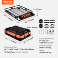 Roof Rack Cargo Basket 200LBS 51x36x5 SUV Truck with Bag