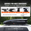 Rooftop Cargo Carrier 340L Luggage Storage Box ABS SUV Car