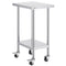 Stainless Steel Work Table 24x18x38 4 Wheels Adjustable