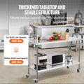 Stainless Steel Work Table 24x60x40 Commercial Food Prep Casters