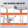 Stainless Steel Work Table 30x12x38