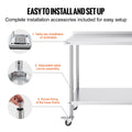 Stainless Steel Work Table 24x48x40 Commercial Food Prep