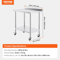 Stainless Steel Work Table 24x36x40 Commercial Food Prep