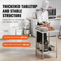 Stainless Steel Prep Table 24x24x34in 3 Adjustable Height Levels