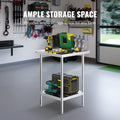Stainless Steel Prep Table 24x24x34in 3 Adjustable Height Levels