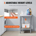 Stainless Steel Prep Table 24x24x34in 3 Adjustable Height Levels