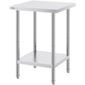 Stainless Steel Prep Table 24x24x34in 3 Adjustable Height Levels