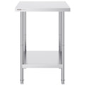 Stainless Steel Prep Table 24x24x34in 3 Adjustable Height Levels