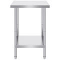 Stainless Steel Prep Table 24x24x34in 3 Adjustable Height Levels